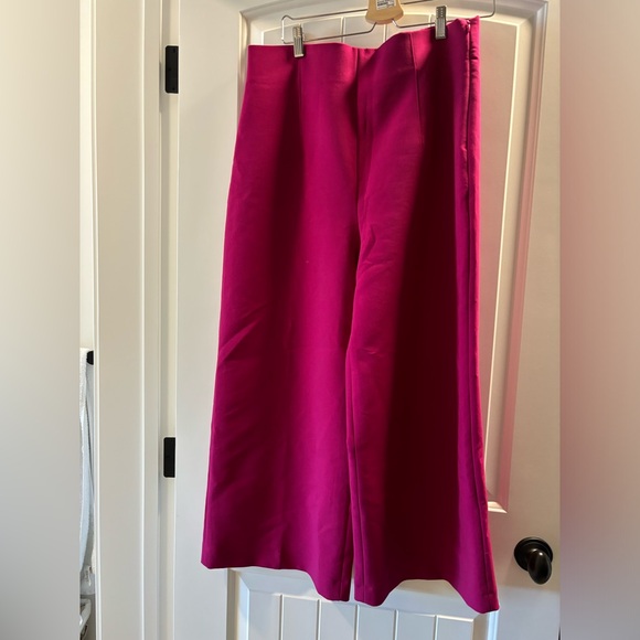 Zara hot pink wide leg pants XL - Picture 6 of 6